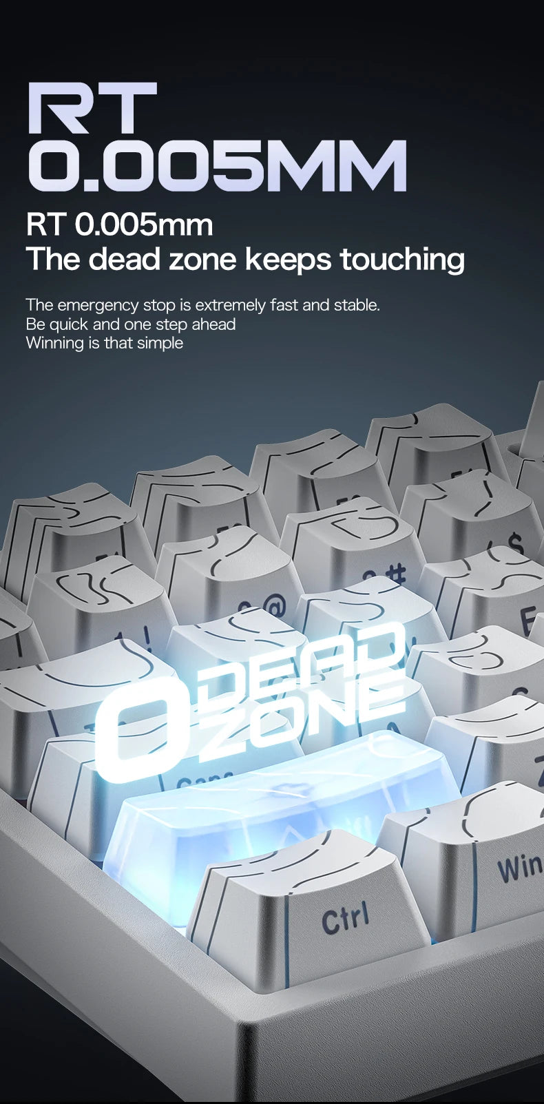 ATTACK SHARK R82 HE 75% Magnetic Keyboard 8000Hz Rapid Trigger 0.005mm RT 0.08ms Latency RGB Wired Gaming Keyboard