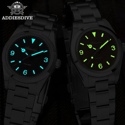 ADDIESDIVE herenhorloge – 316L roestvrijstalen kast, waterdicht tot 10 bar, lichtgevend display, model AD2096 – Luxe quartzhorloge