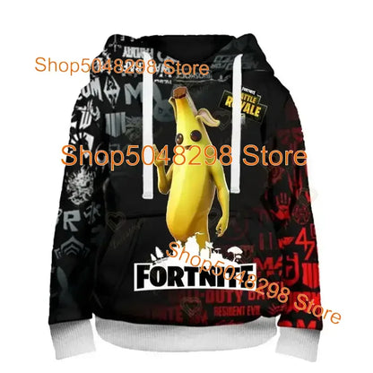 Men Women Hoodie 3D Battle Royale Print Fortnite Victory Printed Hoodies Boys Girls Hooded Streetwear Sweatshirts