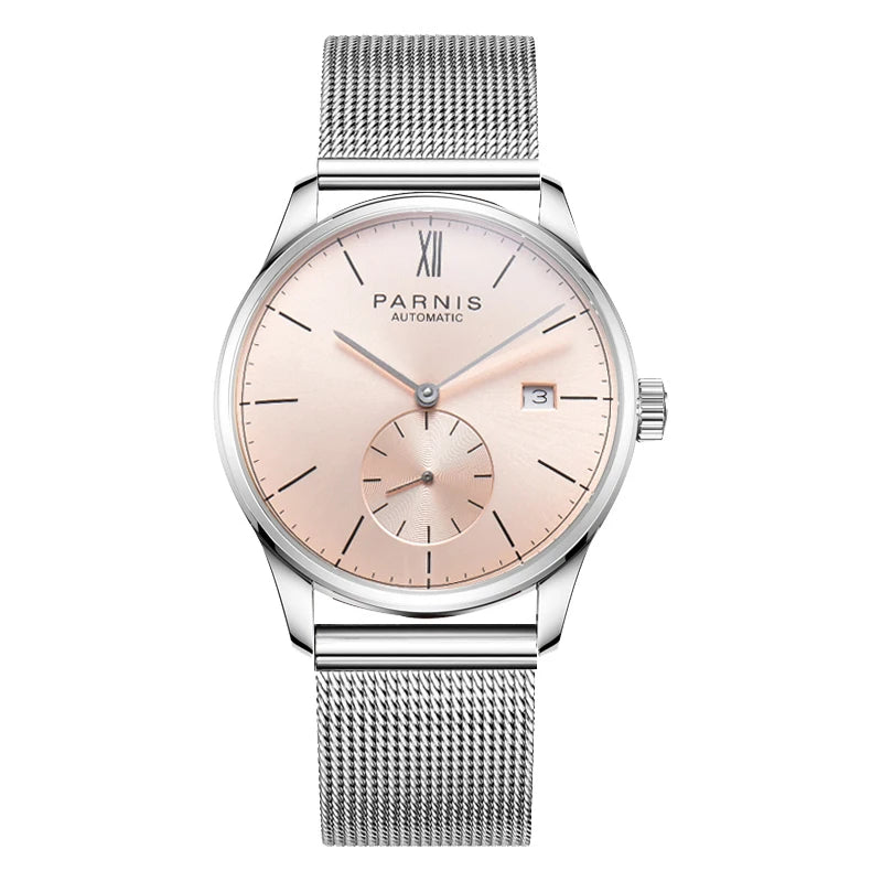 Parnis Mechanical Watches Minimalist Watch for Men Wristwatch Luxury Waterproof Automatic hombre Relogio Masculino Calendar 2025
