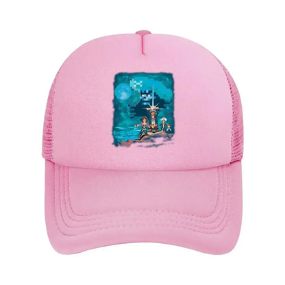 2026 Pixel Adventure Retro, 8 - Bit - Style Character Graphic Art Design Mesh Baseball Cap