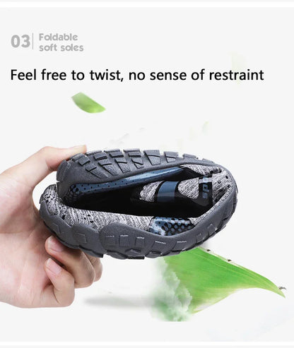 Men's Lightweight Refreshing Aqua Boots, Breathable Women's Outdoor Water Shoes, Anti-Slippery Wear-Resistant Sports Hiking Sneakers