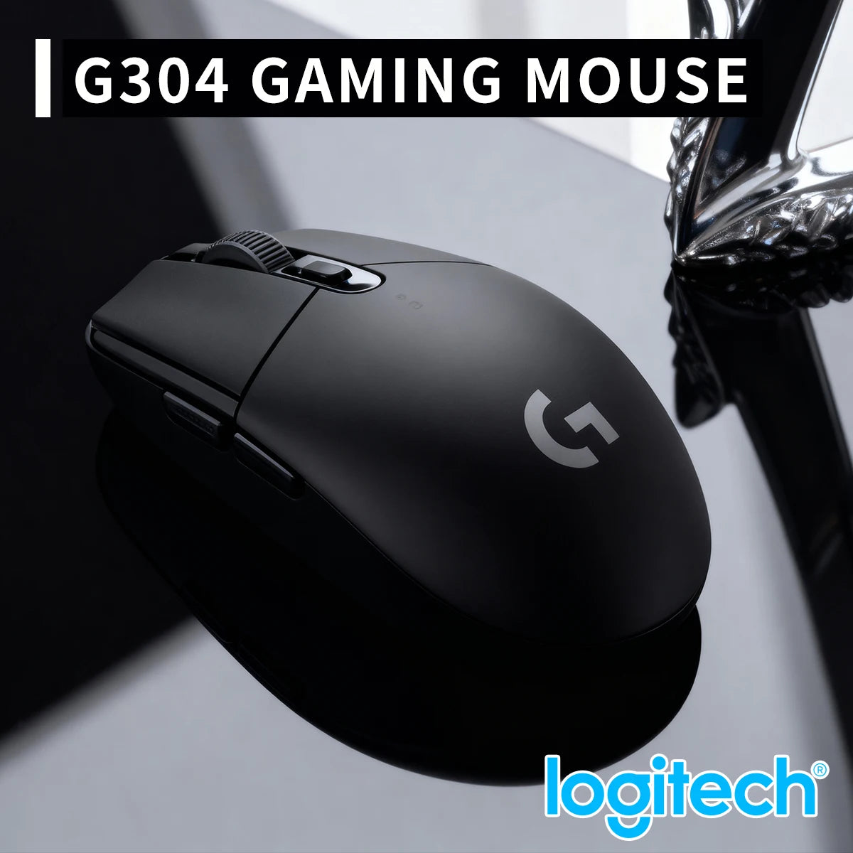 Logitech G305 Wireless Mouse, 12000 DPI, HERO Sensor, 9-Month Battery Life, Sensitive Hotkeys, Suitable for Casual Gamers.