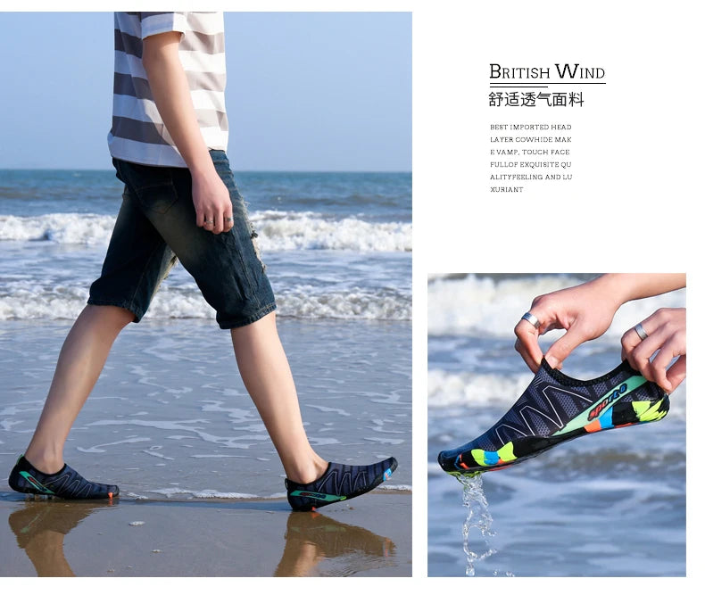 Aqua-schoenen, sneldrogende strand- en waterschoenen, unisex zwem-aquaslippers, barefoot-surfschoenen, Upstream-sneakers, lichte zomersokken voor buiten