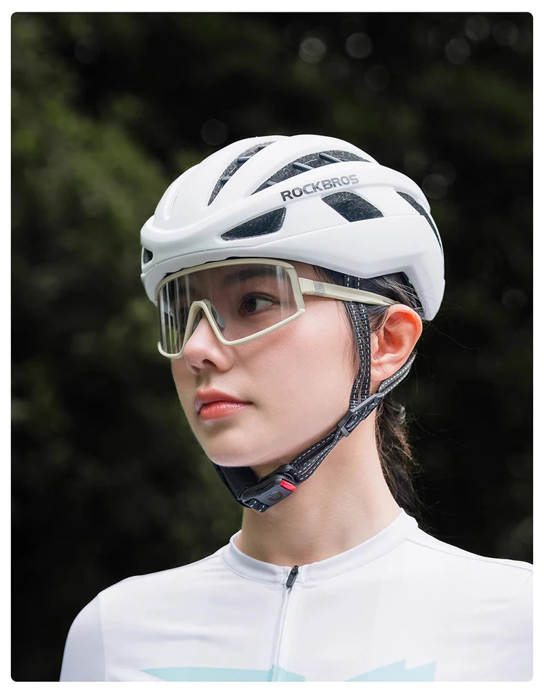 ROCKBROS Cycling Glasses Polarized Photochromic Anti-Fog Sunglasess Windproof Goggles Sport MTB Road Bike Shades