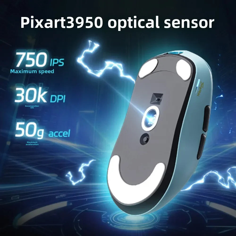 SCYROX V6 Wireless Gaming Mouse with PAW3950 Sensor, 8KHz Polling Rate, 24,600 DPI, 40g Ultra-Light Esports Mouse with 8K Receiver