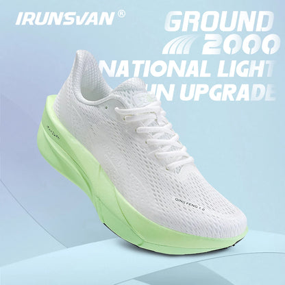 IRUNSVAN Carbonfaser-Sneaker – Laufschuhe für Anfänger und Fortgeschrittene – atmungsaktiv und bequem – Trainingsschuhe mit dicker Sohle – Unisex 130