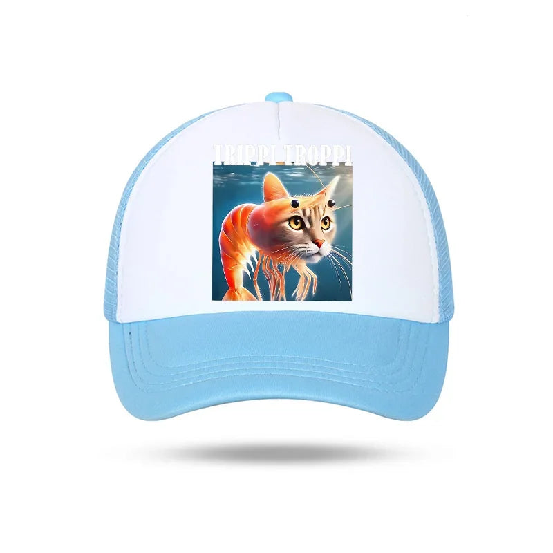 Italian Brainrot Kids Baseball Cap Boy Casual Hat Children Sports Sun Hats Tung Sahur Tralalers Shark Adjustable Bonnet Men Gift