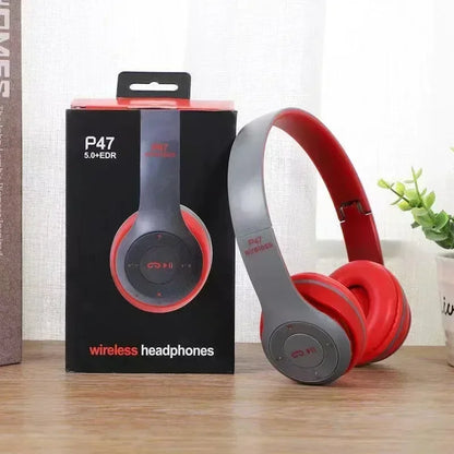 P47 Wireless Bluetooth Headphone With Mic Noise Cancelling Headsets Stereo Sound Earphones Sports Gaming Headphones Supports PC