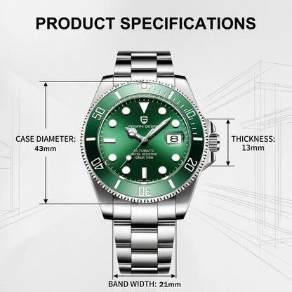 PAGANI DESIGN New Men Mechanical Wristwatch Luxury Ceramic Bezel Automatic Watch Sapphire Glass Watch for Men Relogio Masculino