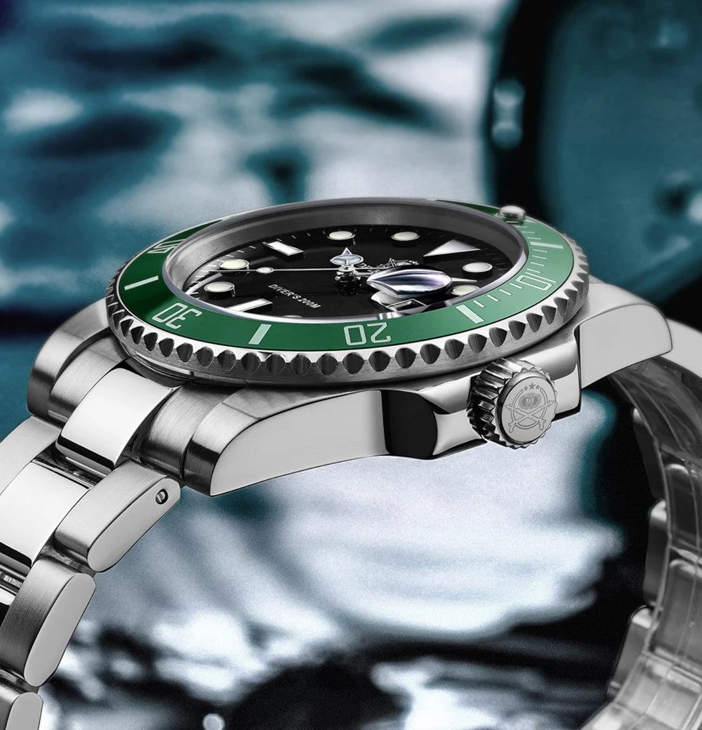ADDIESDIVE Watch Men's Waffle Strap 200m Waterproof Outdoor Sports Watch C3 Super Luminous Quartz Watch  Relogios Masculino