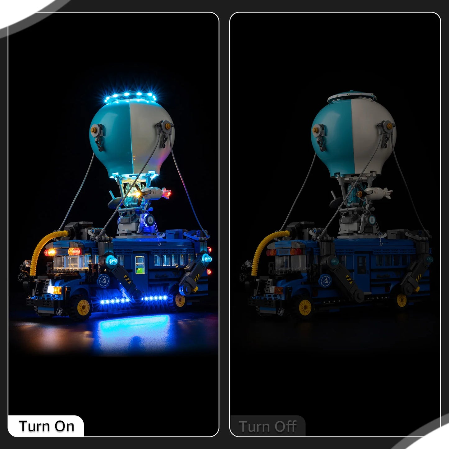 Zestaw oświetlenia LED No Model kompatybilny z klockami konstrukcyjnymi LEGO Fortnite Battle Bus 77073