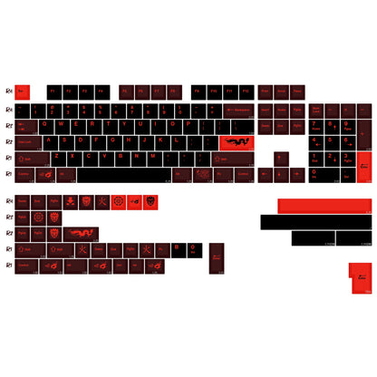 KBDiy GMK Red Dragon Keycaps PBT 143 Keys Set Retro Alice ISO Cherry Profile KeyCap For Custom DIY 60 Mechanical Keyboard Gaming