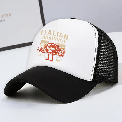 Italian Brainrot Kids Baseball Cap Boy Casual Hat Children Sports Sun Hats Tung Sahur Tralalers Shark Adjustable Bonnet Men Gift