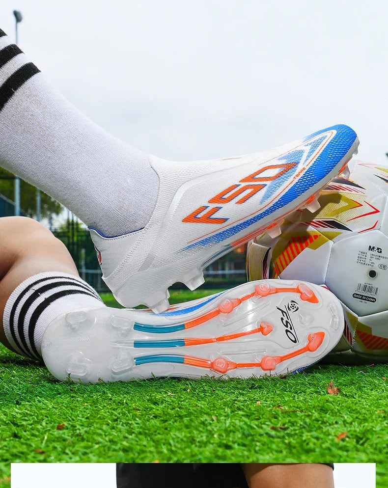 New Men Football Boots High-quality Soccer Shoes Sneakers Match Indoor Non-Slip Grass Cleats High-top Futsal Hot-selling Outdoor