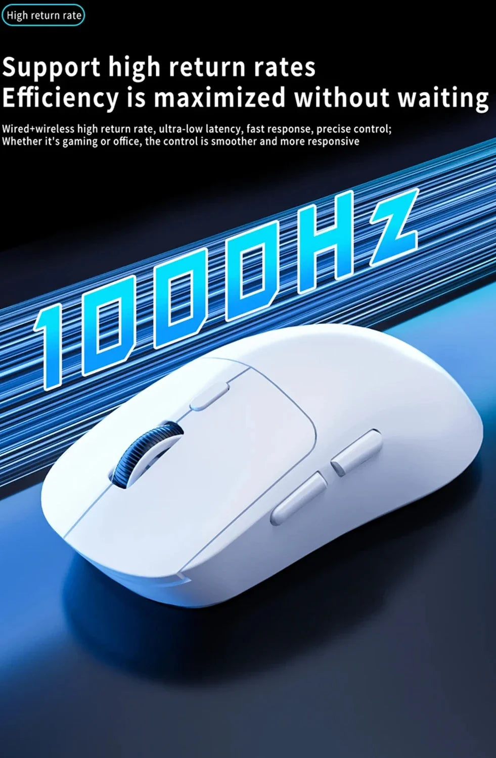 Silent Wireless Mouse 4 Colors Rechargeable Ergonomic Gaming Mice Dual-Mode Bluetooth Computer Gamer Mouse for iPad Office PC