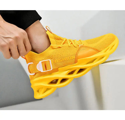 Hot Sale Fashion Purple Casual Sneakers Women Men Blade Running Shoes Big Size 48 Light Breathable Sports Shoes Men Mesh Sneaker