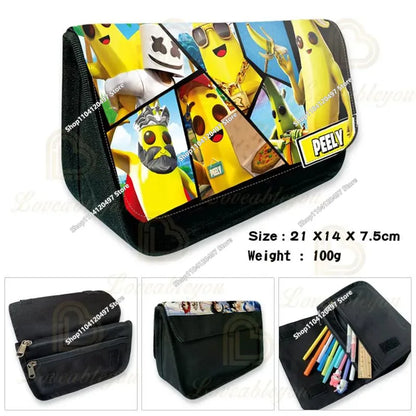 Fortnite Anime Character New Backpacks Cartoon Battle Royale Student 3-piece Set Book Bag Meal Box Pen Bag Anime Gifts