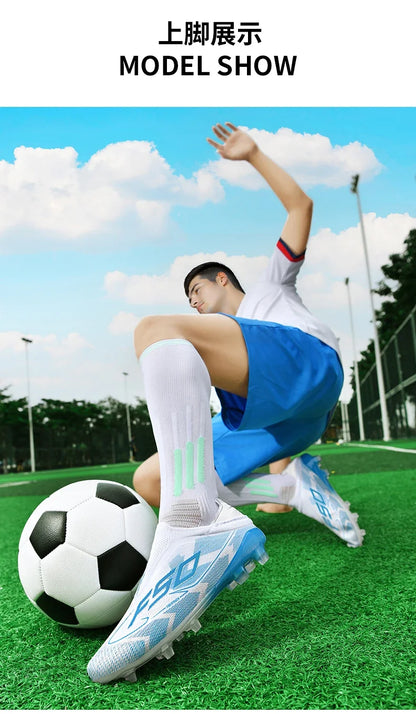 New Men Football Boots High-quality Soccer Shoes Sneakers Match Indoor Non-Slip Grass Cleats High-top Futsal Hot-selling Outdoor