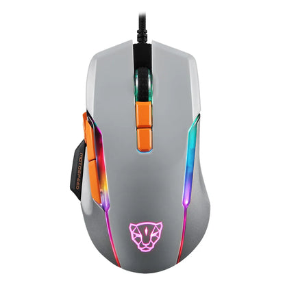 MOTOSPEED V90 Wired Gaming Mouse RGB, 5000 DPI Programmable Gaming Mouse with 9 Buttons, PMW3325 Optical Sensor, USB Wired Gaming Mouse for PC & Laptop