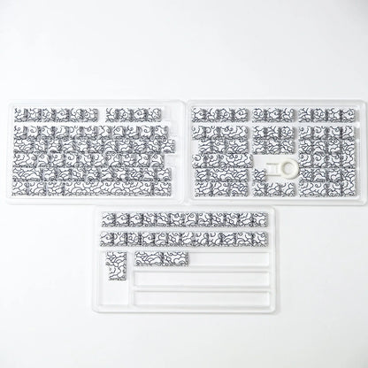 KYOMOT 135 Keys PBT Side Print Keycap Double Shot Cherry Profile Shine Through Keycaps for MX Switch Games Mechanical Keyboard