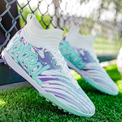 Nouveaux hommes bottes de Football crampons baskets haut de gamme chaussures de Football de haute qualité antidérapant Futsal herbe Match intérieur vente chaude FG/TF