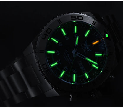 Yelang Watches V1035 44mm Men's Diving Watch Human Kinetic Energy Watch 100m Waterproof Watches Luminous Japan PX83 Sapphire