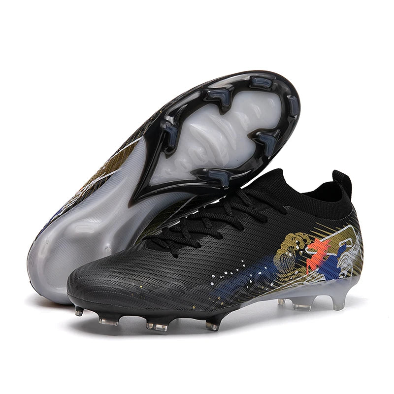 Nouvelles chaussures de football pour hommes, ultralégères, crampons longs FG, chaussures d'entraînement, chaussures de football antidérapantes pour l'extérieur, livraison directe