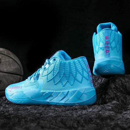 The youth actual combat basketball shoe movement outdoor comfortable cushioning wear-resisting fashion breathable high quality