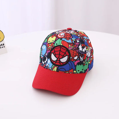 Avengers Iron Man Spiderman Hulk Captain America Baseball cap Cosplay Hat Kids Child Canvas Embroidery Hat Peaked Cap Adjustable