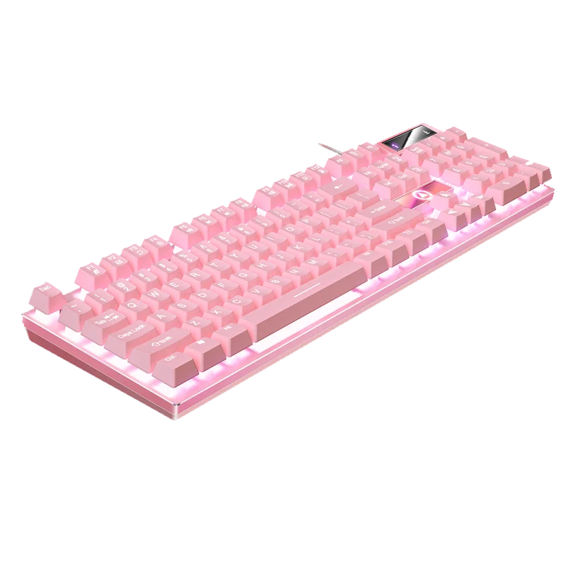 Kabelgebundene USB-Gaming-Tastatur mit Hintergrundbeleuchtung, 104-Tasten-Gamer-Tastatur für Computer/Laptop/PC, ergonomisches Design, Office-Gaming-Zubehör
