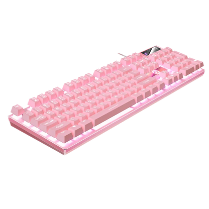 Kabelgebundene USB-Gaming-Tastatur mit Hintergrundbeleuchtung, 104-Tasten-Gamer-Tastatur für Computer/Laptop/PC, ergonomisches Design, Office-Gaming-Zubehör