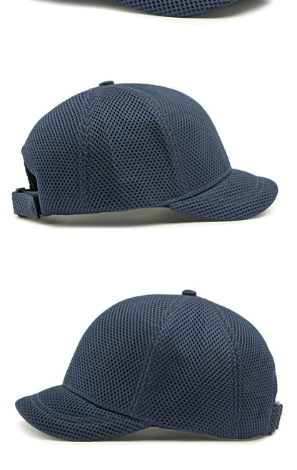HT4828 5CM Short Brim Baseball Cap Male 6 Panels Baseball Hat Breathable Mesh Trucker Cap Men Women Solid Plain Snapback Cap
