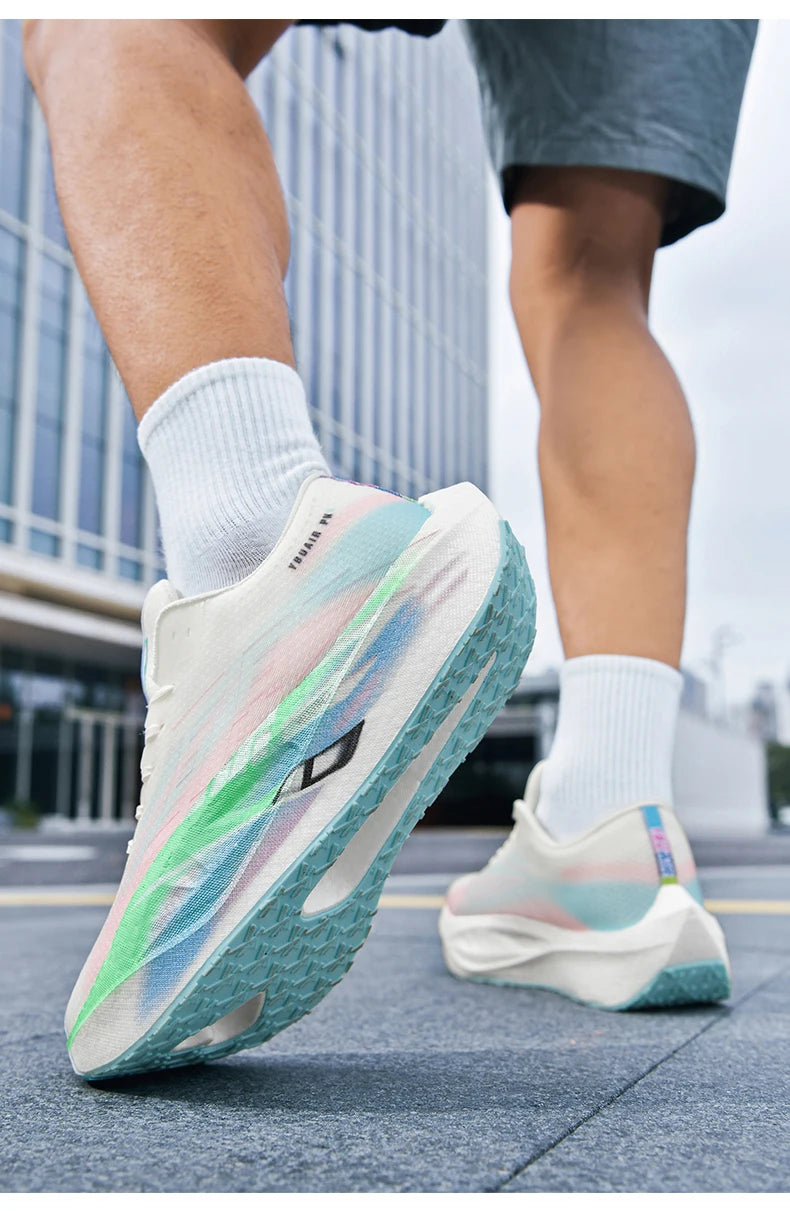 Men Sports Carbon Board Speciality Breathable Lightweight Women's Comfortable Athletic Nonskid Sneakers﻿ Marathon Running Shoe