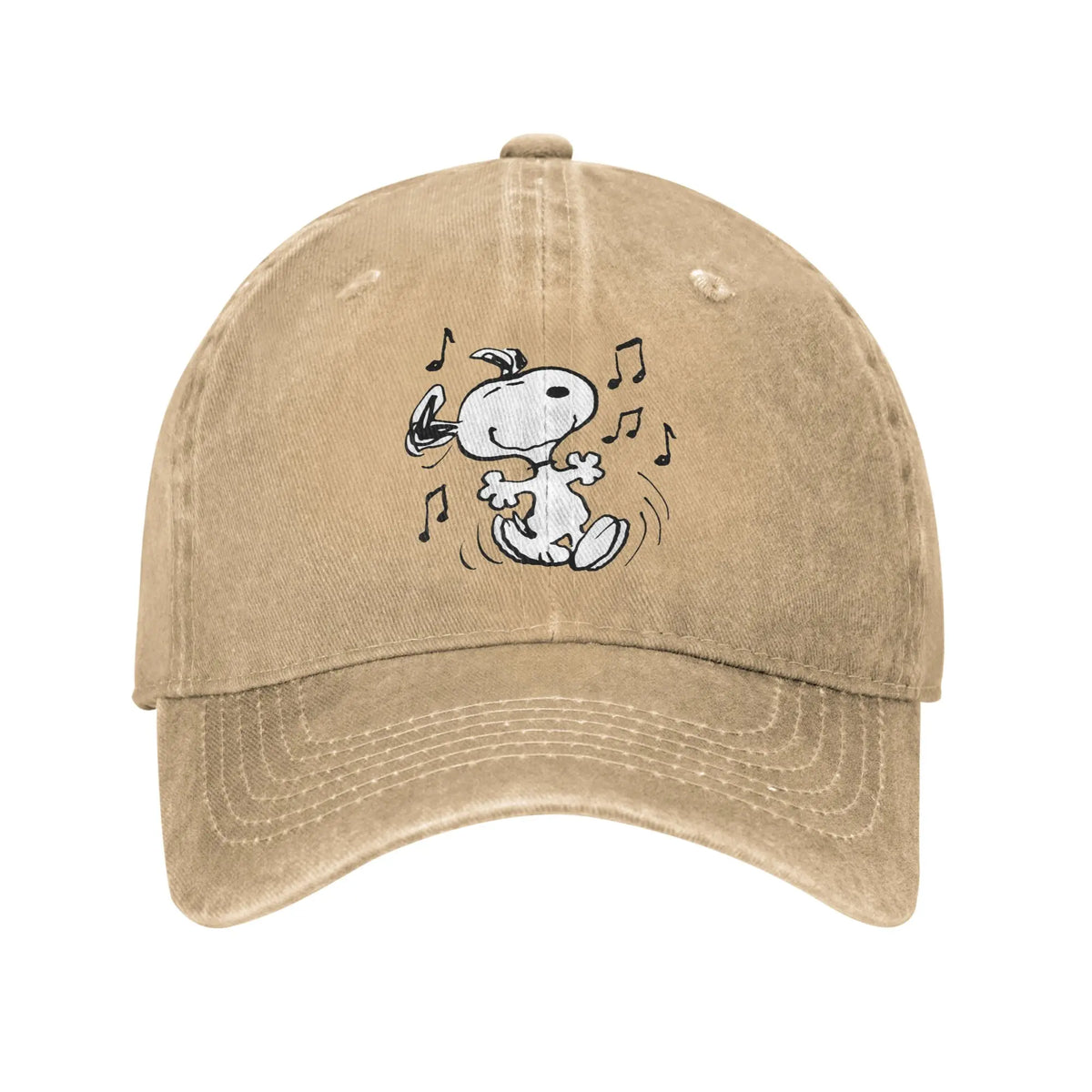 Sleeping Snoopy-baseballkepsar, avslappnad stil, tvättad look, snapback-keps, unisex, utomhus, sommar, justerbar keps