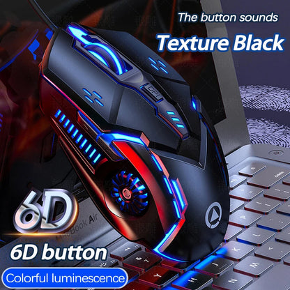 UTHAI G5 Six key 3200DPI wired illuminated gaming mouse, e-sports mechanical mute computer accessories