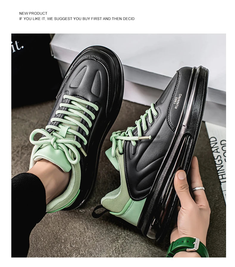 Air Cushion Men Sports Running Shoes Casual Breathable Lightweight Women's Comfortable Athletic Nonskid Walking Sneakers ﻿