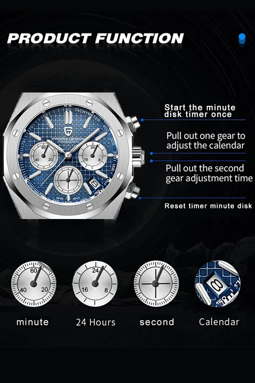 Pagani Design 2026 New Vk63 Fashionable Men V2 Quartz Chronograph Luxury Sapphire Stainless Steel Waterproof Sport 20Bar Luminou