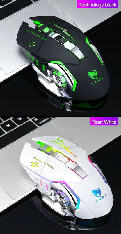 New Wireless Mouse Charging Gaming Mouse Mute Backlit Mouse Mechanical Ergonomic Optical Computer Accessories for PC Laptop