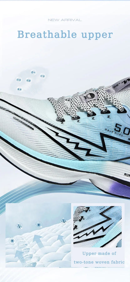 Men Sport Shoes Professional Cushioned Carbon Plate Running Shoes Breathable Lace-up Casual Sneakers Marathon Athletic Footwear