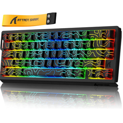 ATTACK SHARK X68 HE 8000Hz Rapid Trigger Keyboard 0.01mm RT Accuracy RGB Wired Gaming Keyboard with Magnetic Switch  for PC/Mac