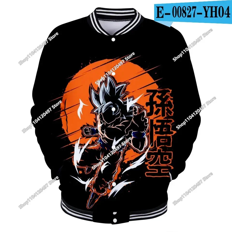 Dragon Ball Streetwear – baseballová uniforma pro muže a ženy, Son Goku, kostýmy pro dospělé, bundy, jarní a podzimní kabáty, svetry, mikiny, dárky