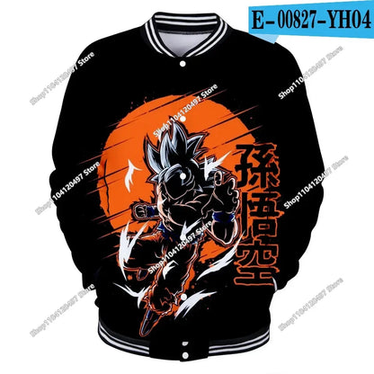 Dragon Ball Streetwear – baseballová uniforma pro muže a ženy, Son Goku, kostýmy pro dospělé, bundy, jarní a podzimní kabáty, svetry, mikiny, dárky