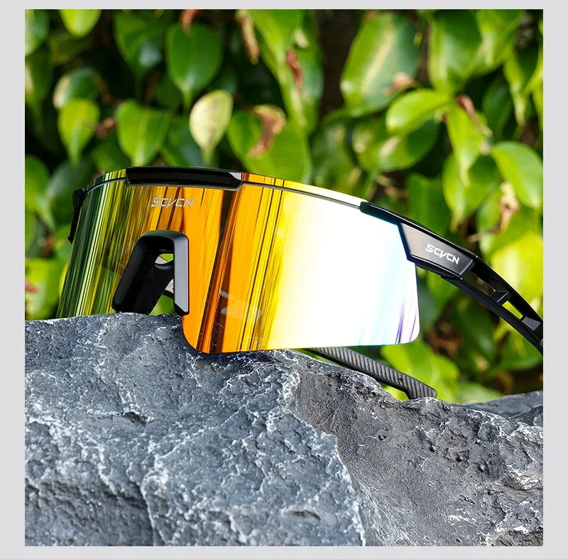 SCVCN UV400 Cycling Glasses Men Women MTB Road Bike Sunglasses Outdoor Hiking Drive Running Sunglasses Fashion Sports Glasses