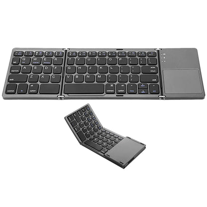 BOW Foldable Bluetooth Keyboard with Touchpad/Numberic Pad Portable Rechargeable Folding Wireless Keyboard for Tablet iPad