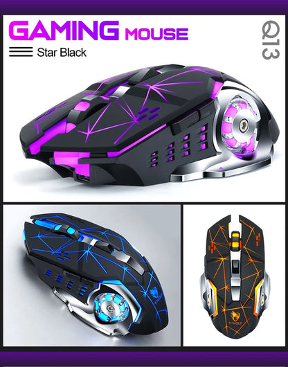 New Wireless Mouse Charging Gaming Mouse Mute Backlit Mouse Mechanical Ergonomic Optical Computer Accessories for PC Laptop