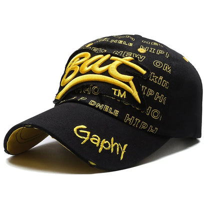 Hat Men'S Hip Hop Baseball Cap Korean Version Ins Tide Brand Summer Letter Embroidered Cap, Sun Protection Hat