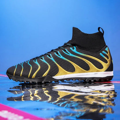 Chaussures de Football pour hommes, chaussures de Sport FG/TF, bottes d'entraînement en plein air pour garçons, antidérapantes, longues pointes, Futsal d'intérieur confortables