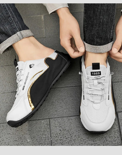 Grands chaussons pour hommes été respirant maille pantoufles mode chaussures décontractées à semelles souples pour hommes baskets légères Zapatos De Hombre