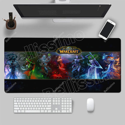 World Of Warcraft 90x40 stor spelmusmatta för spelbord, spelunderlägg för CS:GO, naturgummimatta, Grande Gamer XXL, datormusmatta